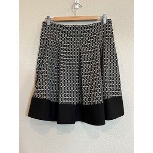 Have Los Angeles Black / White Geometric Skirt Mini Size Large a367